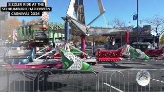 Sizzler Ride At The Schaumburg Halloween Carnival 2024 [upl. by Aner]