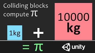 Computing PI using Unity game engines built in physics with colliding blocks 3Blue1Brown way [upl. by Ueihtam]