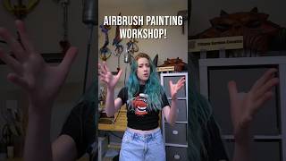 Come to my Airbrush Painting Workshop hosted by CreatexColors painting cosplay art [upl. by Anivle975]