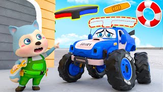 Fix Fix Fixing Monster Truck Song  Surprise Egg Song  More Nursery Rhymes wolfoochildrensong [upl. by Watanabe]