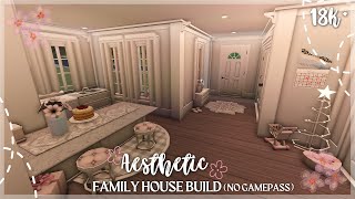 18K BLOXBURG COZY AESTHETIC FAMILY HOUSE BUILD NO GAMEPASS [upl. by Enialem]