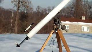 4 inch F15 Edmund Refractor in Snow [upl. by Orgell]