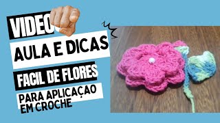 flor facilbotaofacilfolha facil  de croche [upl. by Nada]