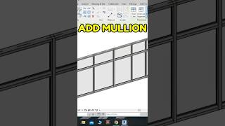 ✅Add Curtain Grid amp Mullions In Curtain Wall In Revit ytshorts revit viralshort [upl. by Harod183]