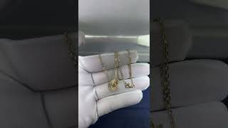 Custom Made Cartier Love two Rings Necklaces 18K Real Gold For Women [upl. by Anbul]