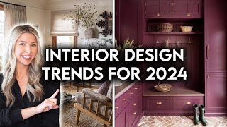 TOP 10 INTERIOR DESIGN  HOME DECOR TRENDS FOR 2024 [upl. by Enimsaj]