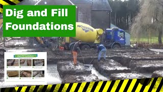 Watch Dig and Fill Foundation Trenches for a House  Build a House [upl. by Aidni]