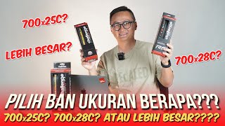 PILIH BAN UKURAN BERAPA 700x25c 700x28c Atau lebih BESAR [upl. by Giarla956]