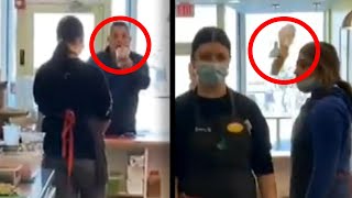 Enraged Man Hurls Smoothie and Slurs at Workers [upl. by Dlonyer]