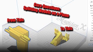 Cura Questions how to split a model in two using extensions [upl. by Huntlee]