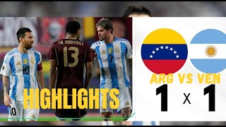 ARGENTINA VS VENEZUELA Full Match Highlights football messi [upl. by Yllen]