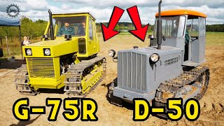 Ciągniki gąsienicowe G75R Piast i MAZUR D50  Retro Show 2024  Lot Dromadera  Lanz Bulldog [upl. by Helsie177]