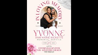 Celebration of life for Sis Yvonne Ann Marie Ricket April 29 2024 [upl. by Haggi427]