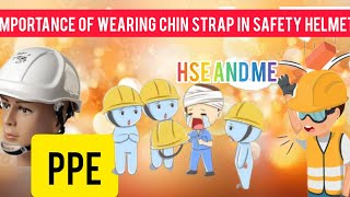 Importance of wearing chin strap in safety helmet hse constructionsafetyhardhatppe [upl. by Jacquelyn]