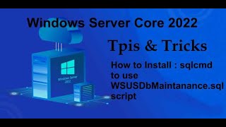 Windows Server Core 2022 Tips amp Tricks  How to install sqlcmd and run WSUSDBMaintanancesql [upl. by Arraic]