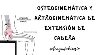 Biomecánica de cadera parte 5 Osteocinematica y artrocinemática de extensión [upl. by Akemat588]