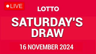 The National Lottery Lotto Draw Live results from Saturday 16 November 2024  tonights lotto [upl. by Enamrahc712]