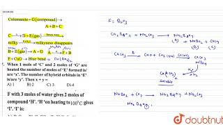 Colemanite  G compound rarr A  B  C CoversetDelta [upl. by Ennywg]