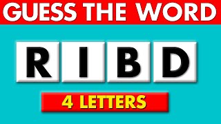 SCRAMBLED WORD GAME  4 Letters Words In English [upl. by Saudra]