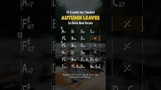 Autumn Leaves Em Bossa Nova  Essential Jazz Standard Practice [upl. by Josiah]