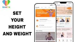 How To Set Your Height And Weight On Wearfit Pro App [upl. by Teresa]