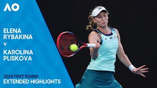 Elena Rybakina v Karolina Pliskova Extended Highlights  Australian Open 2024 First Round [upl. by Handy386]