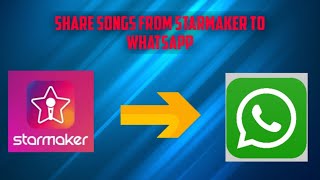 How to share Starmaker songs on WhatsApp  Facebook  Youtube [upl. by Dat558]