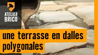 Construire une terrasse en dalles polygonales  Atelier brico HORNBACH [upl. by Neom318]