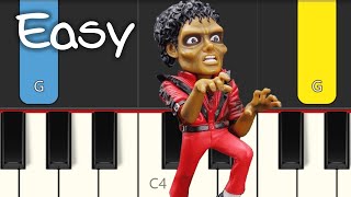 Thriller  Michael Jackson  EASY PIANO TUTORIAL [upl. by Seel]