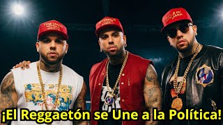 ¡El Reggaetón se Une a la Política Nicky Jam Anuel AA y Justin Quiles Respaldan a Donald Trump [upl. by Celestyn899]