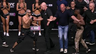 Manel Kape amp Muhammad Mokaev nearly brawl at UFC 304 ceremonial weighin  MMA on ESPN [upl. by Hackney]