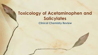 Toxicology of Acetaminophen Paracetamol and Salicylates [upl. by Standish]