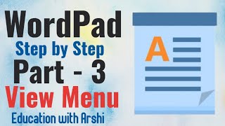 Part  3 in Wordpad Tutorial  Step by Step View menu Explanation  wordpad education tutorial [upl. by Abel]