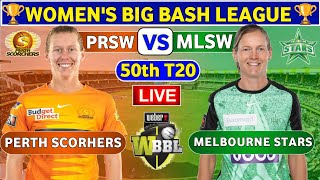 WBBL Live  Melbourne Stars Women vs Perth Scorchers Women Live  MLSW vs PRSW Live 50th Match 2023 [upl. by Ahsieit]