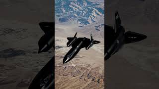 A pair of SR71 Blackbirds over the California desert near Beale AFB sometime in the 1990s shorts [upl. by Shreeves]