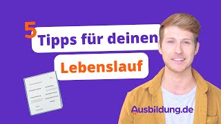 5 Tipps für den Lebenslauf [upl. by Nwad932]