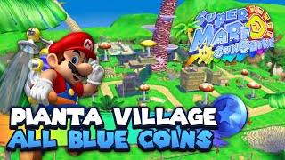 Super Mario Sunshine Walkthrough 100 HD  24 Pianta Village Blue Coins [upl. by Auburta690]