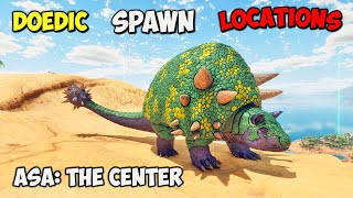 ASA The Center ALL Doedicurus Spawn Locations On ARK Survival Ascended [upl. by Drofwarc]