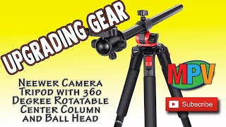 UnboxingReview  Neewer Camera Tripod with 360 Degree Rotatable Center Column and Ball Head [upl. by Ykcim]