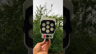 Solar Powered motion Sensor Light Camera Remote Control Outdoor Flood Light shorts flashlight [upl. by Enilrad785]