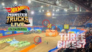 Hot Wheels Monster Trucks Live™ Glow Party™ BIKE SHOW [upl. by Sandberg311]