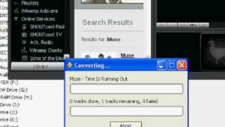 How to Convert Transcode Audio File Formats with Winamp 5xflv [upl. by Ahseikal]