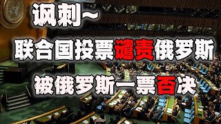 讽刺联合国投票谴责俄罗斯，被俄罗斯一票否决20220227第927期 [upl. by Odessa224]