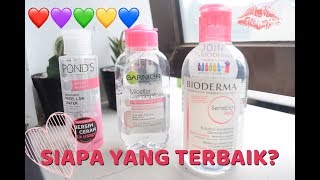 REVIEW  Bioderma vs Garnier vs Ponds Micellar Water  Micellar Water Terbaik [upl. by Nosac]