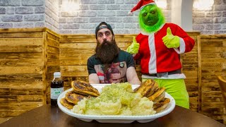 FINISH LONDONS UNDEFEATED PIE MASH amp LIQUOR CHALLENGE AND THERES A CASH PRIZE  BeardMeatsFood [upl. by Darrel495]