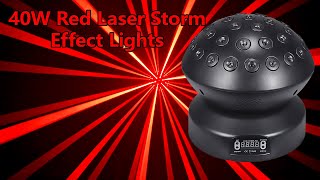 40W Red Laser Storm Effect Lights [upl. by Annhoj]