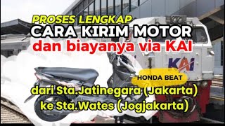 Cara kirim paket motor dan biaya via KAI Logistik dari StaJatinegara ke Sta Wates Jogjakarta [upl. by Mannes702]