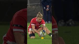 Kiera Bevans huge kick to secure victory Rugby Shorts WRWC [upl. by Pelson495]