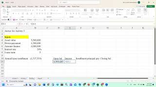 Loan Amortization schedule and Net Present Value [upl. by Aneleairam312]