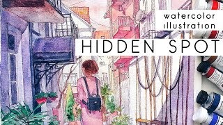 HIDDEN SPOT Watercolor Illustration [upl. by Riggs]